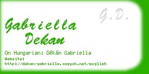gabriella dekan business card
